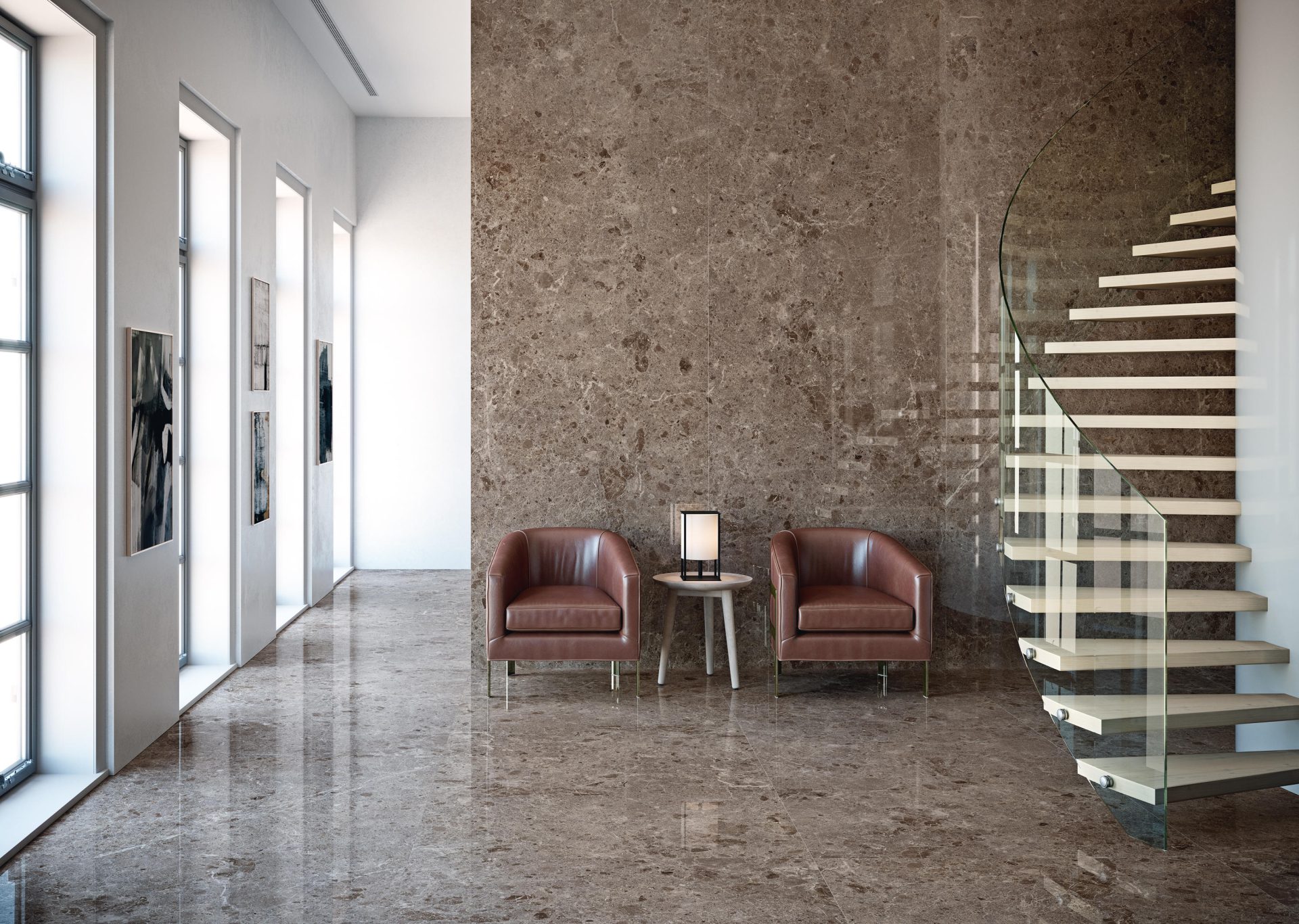 Coverlam Artic Moka Polished Grespania Coverlam large Tiles