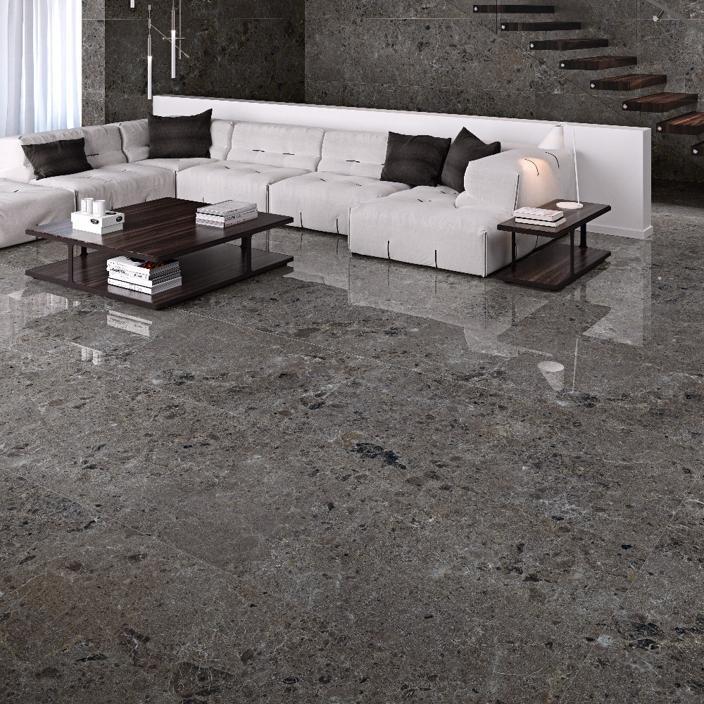 Coverlam Artic Antracita Polished Grespania Coverlam large Tiles