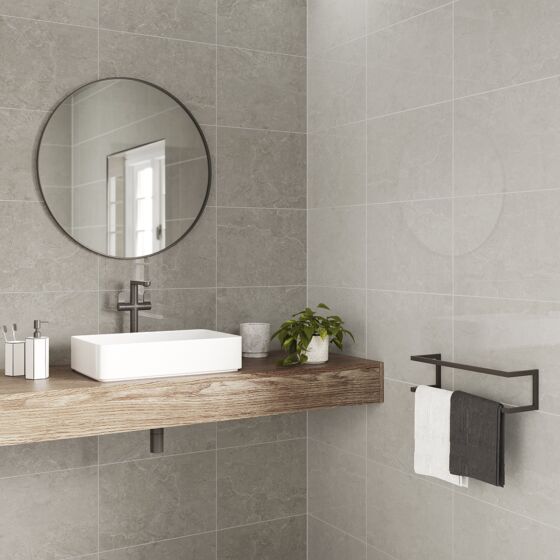 Zeta Silver Gloss Ceramic Wall Tile 300x450mm